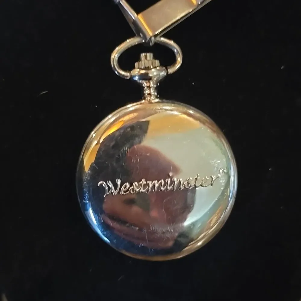 Westminster Collector'sElegant Silver Wolf Pocket Watch!